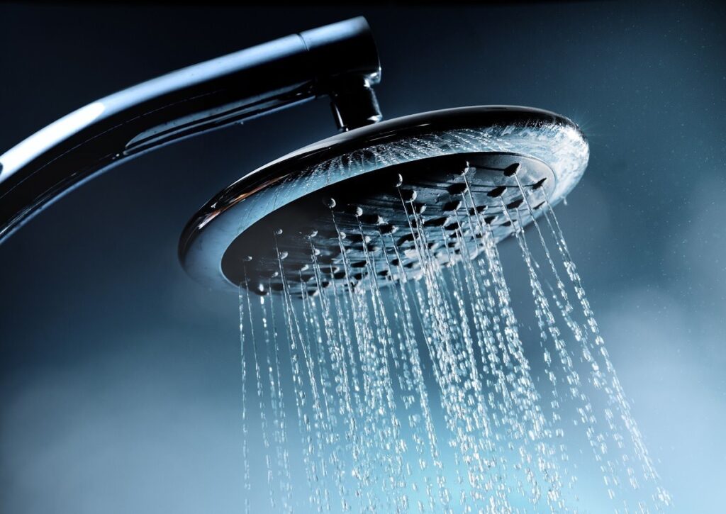 A low flow shower faucet