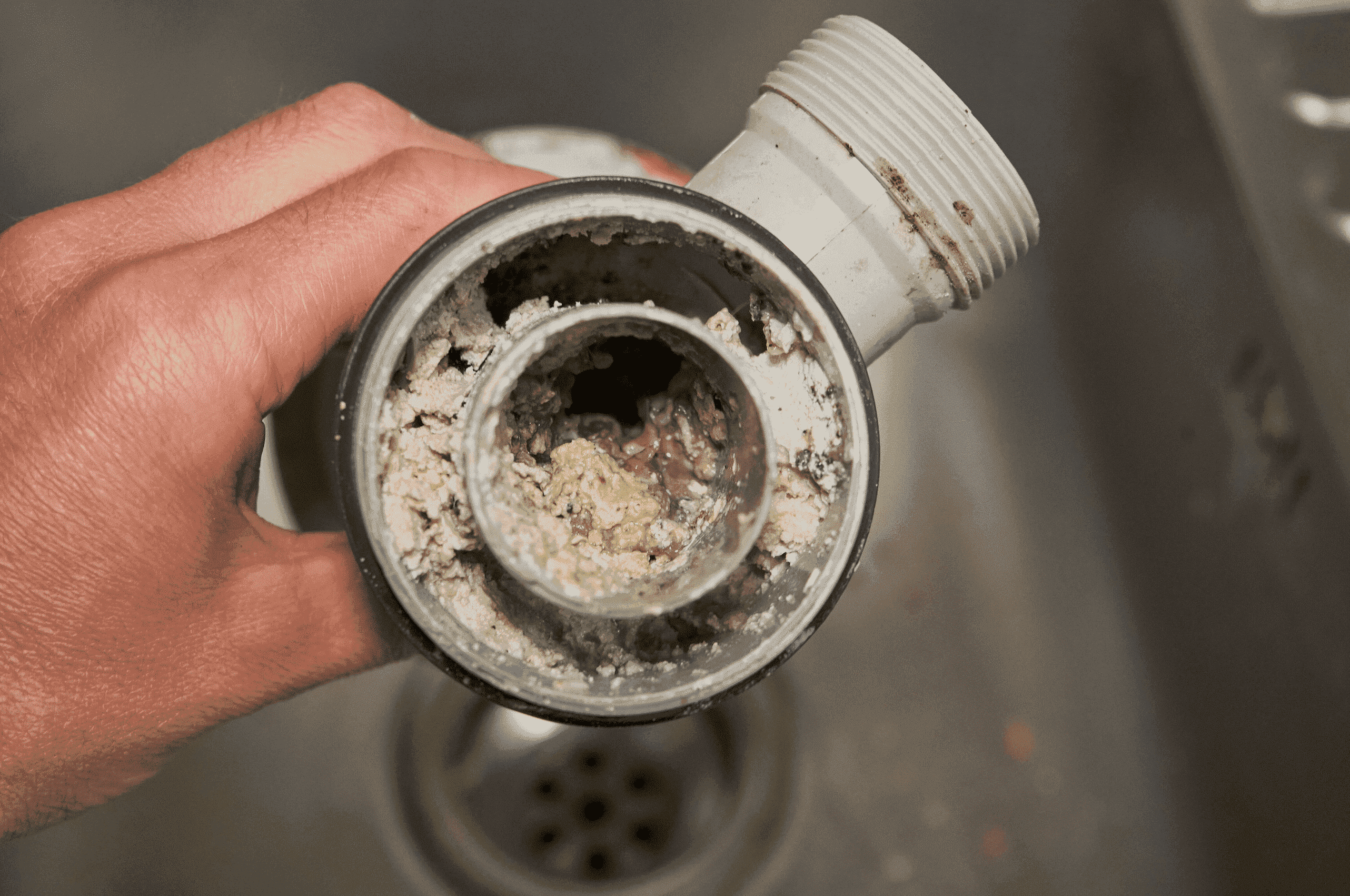 A corroded and clogged pipe