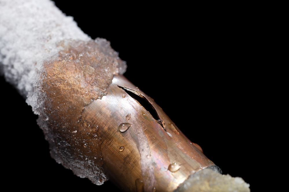 A frozen pipe