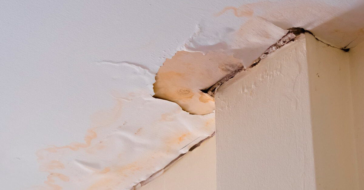 A hidden leak in the ceiling of a home